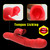 DEMON Heating & Rotaing Telescopic Vibrator with Tongue - Red