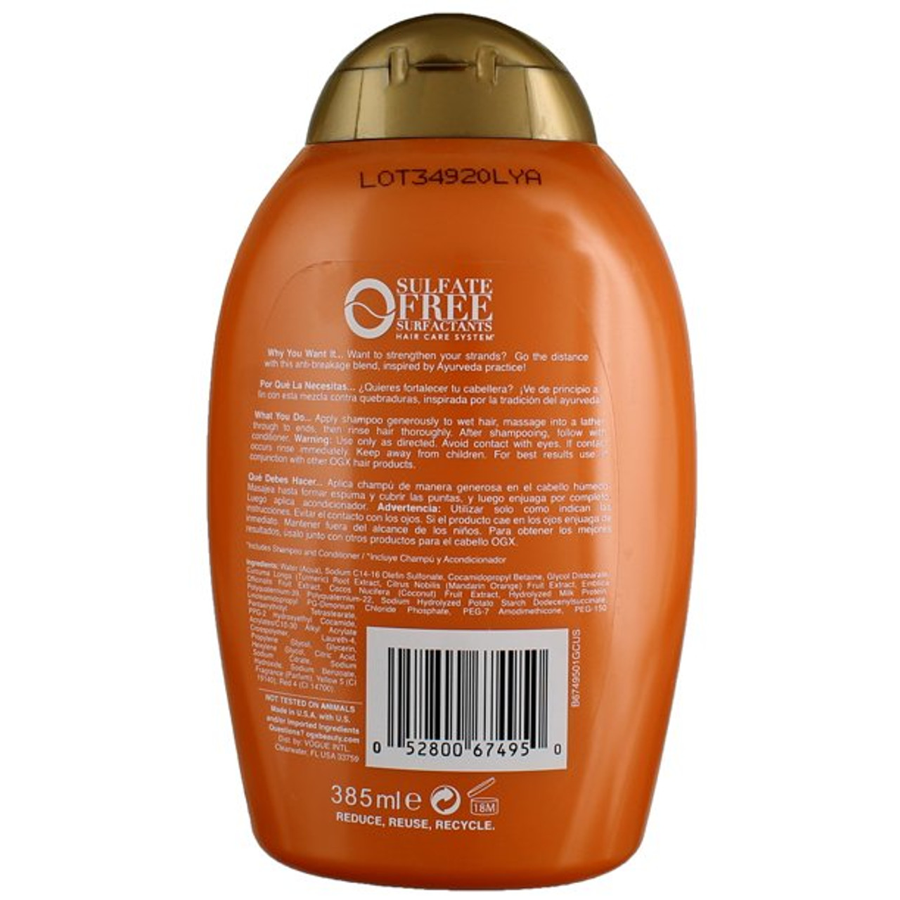 Ogx golden deals turmeric