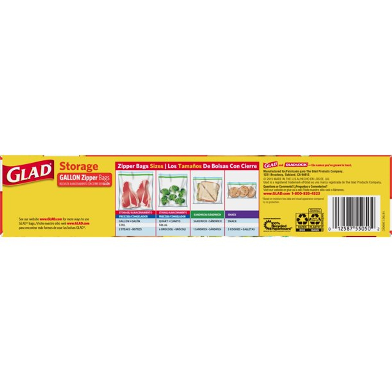 Glad F S Zipper Gallon Bags 12/20-Ct - Promo International - B2B