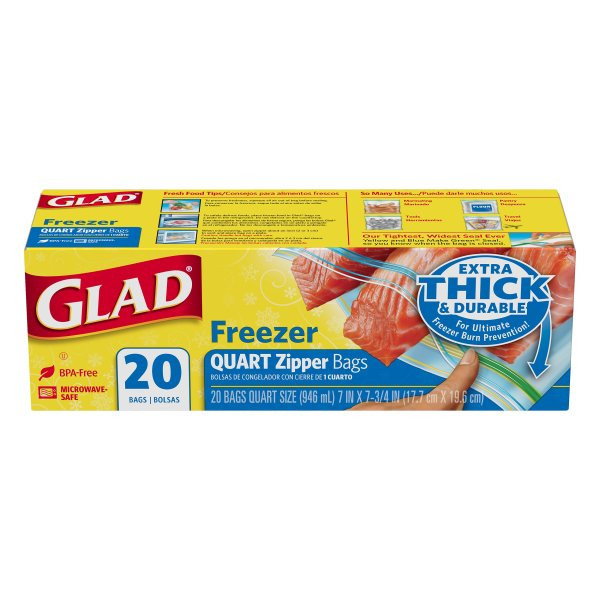 Glad Freezer Zipper Quart 12/20Ct - Promo International - B2B