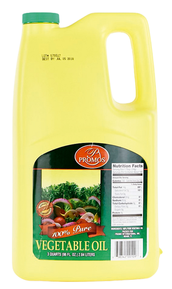Promos 100% Vegetable Oil 6/96 Oz