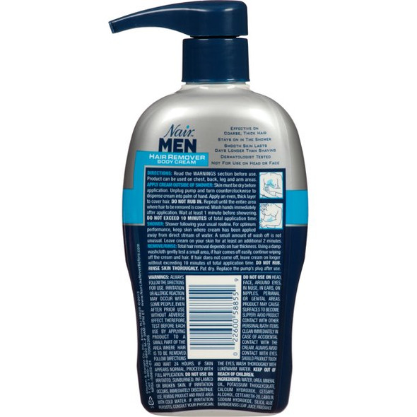 NAIR FOR MEN 12/13OZ CREAM (PUMP)