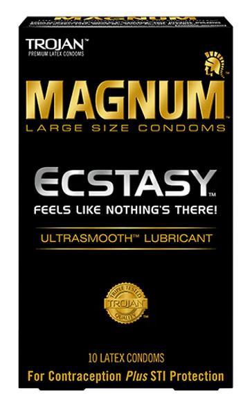 TROJAN CONDOM MAGNUM ECSTASY 10CT 4 DOZEN