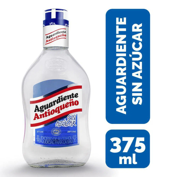 AGUARDIENTE ANTIOQUEÑO SIN AZUCAR 29% 24 X 375ML