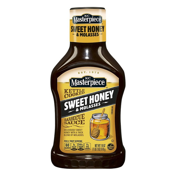 KC MASTERPIECE BBQ SAUCE SWEET HONEY & MOLASSES 6/18OZ