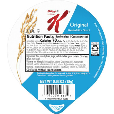 KELLOGG'S SPECIAL K BOWL 96CT/0.63OZ