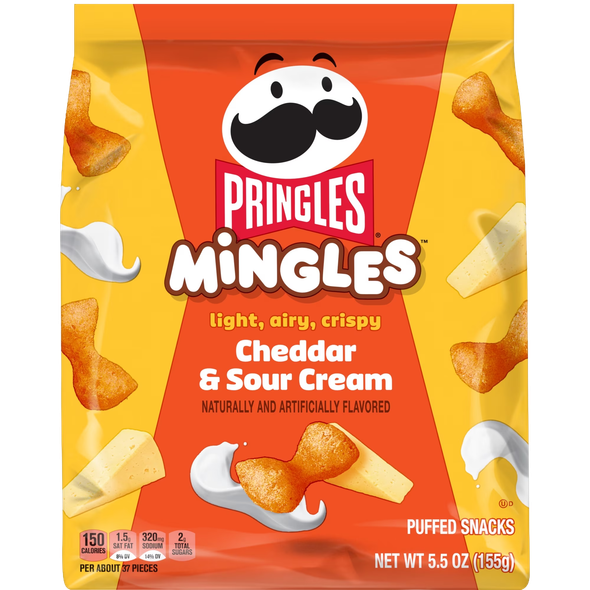 PRINGLES MINGLES CHEDDAR & SOUR CREAM 6/5.5 OZ