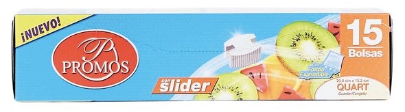 Promos Quart Slider Zipper Bag 15/12Ct