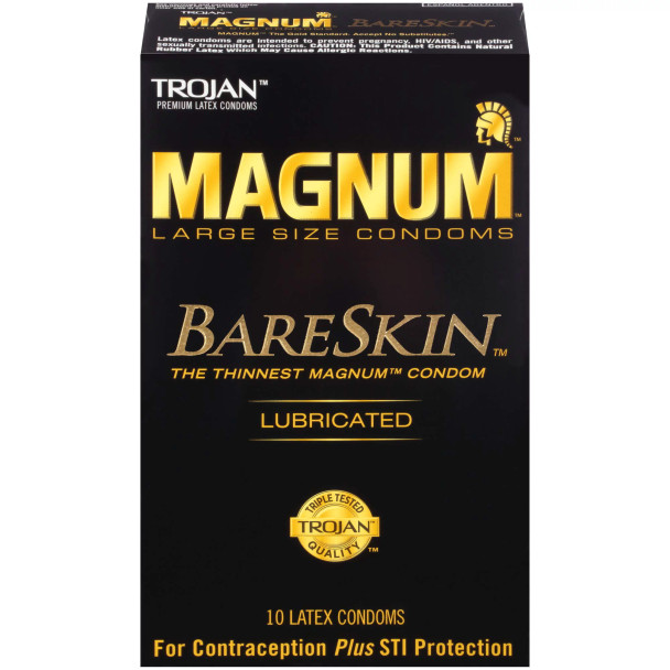 TROJAN CONDOM MAGNUM BARESKIN 10CT 4 DOZEN