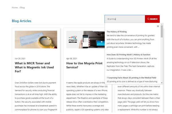 Quick Blog Search