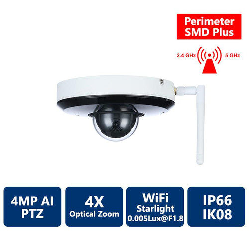 4MP AI Wi-Fi 4X Optical Starlight PTZ Camera