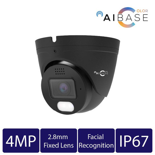 4MP AI Black Light Active Deterrence IP Turret Camera