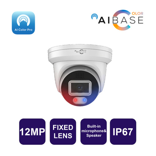 12MP Active Deterrence 2.8MM Full Color IP Turret Camera (CAM-IP31512W-PV-28-AI-V2)