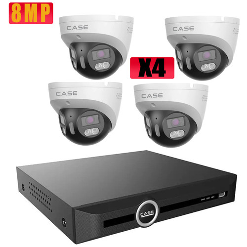 4CH 8MP Fixed 180° PhotonX Turret Camera Kit