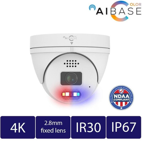 4K Active Deterrence Full Color Fixed Lens IP Turret