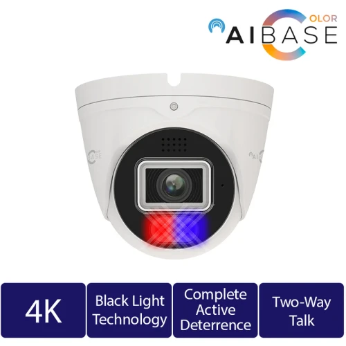 4K AI Black Light Active Deterrence IP Turret