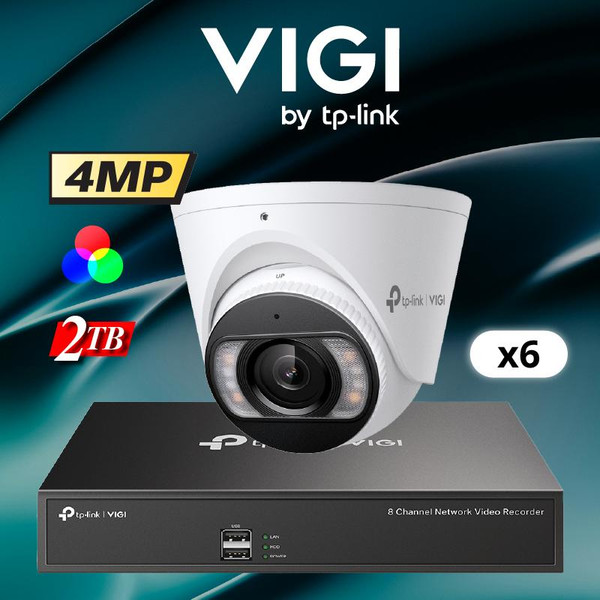 8 Channel 4MP Full-Color Turret Camera Kit (AD-KIT-NVR1008H-S4454M)