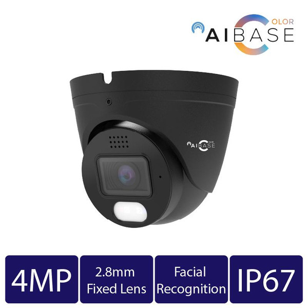 4MP AI Black Light Active Deterrence IP Turret Camera