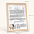 Beech framed Day You Were Born certificate showing dimensions of 23.2 by 31.9 centimetres and 2.4 centimetres deep