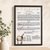 Australian personalised birthday history certificate displayed on a wall in a slim black frame