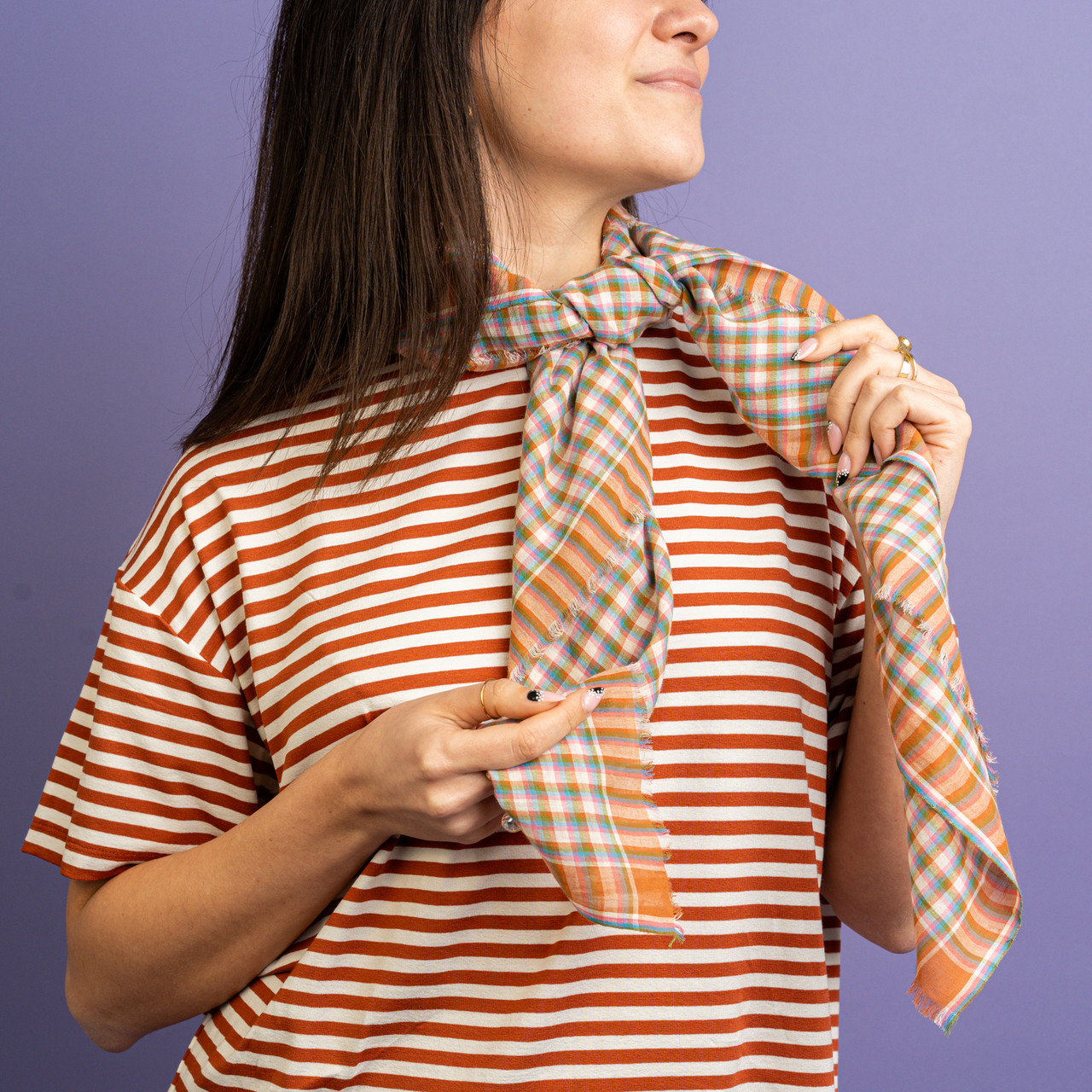 Foulard Check rosa -  - Le Conturbanti Concept Store