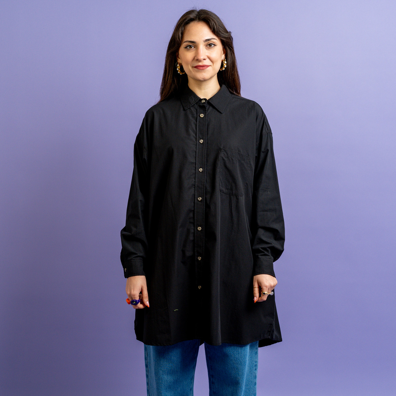 Camicia oversize nera -  - Le Conturbanti Concept Store
