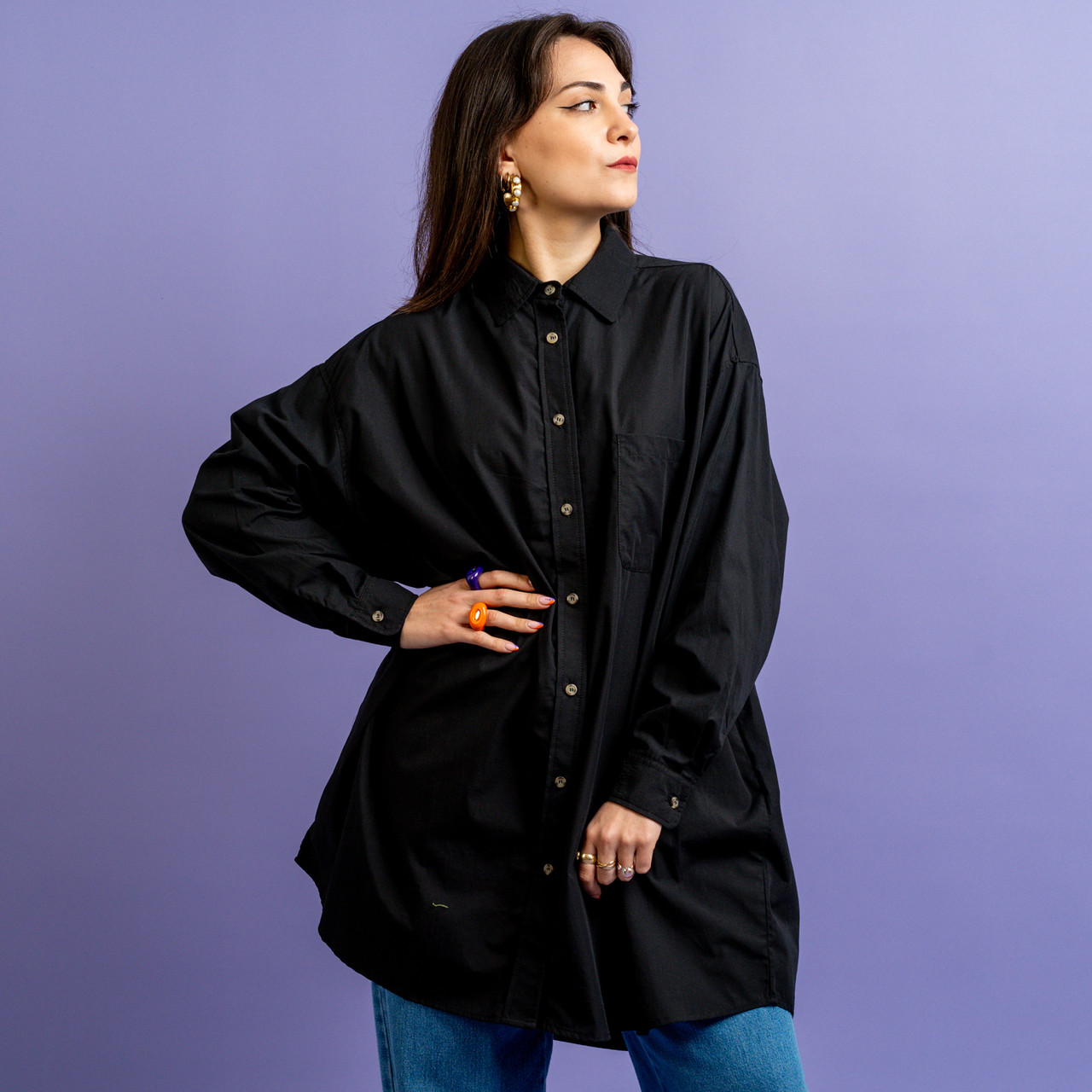 Camicia oversize nera -  - Le Conturbanti Concept Store