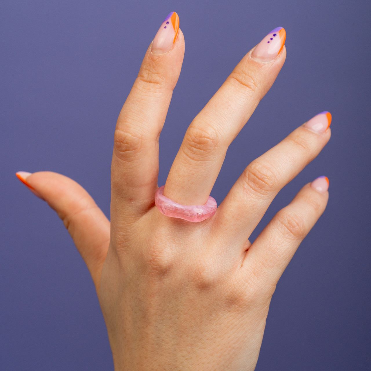 Anello Irregolare Lucido - Rosa - Le Conturbanti Concept Store