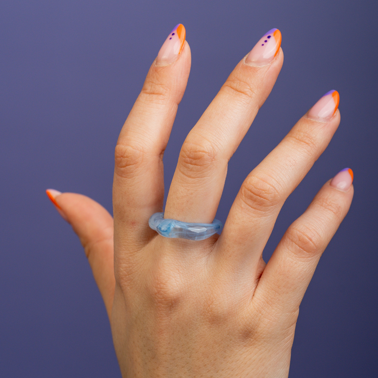 Anello Irregolare Lucido - Azzurro - Le Conturbanti Concept Store