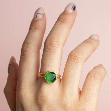 Anello Tondo Grande Verde -  - Le Conturbanti Concept Store