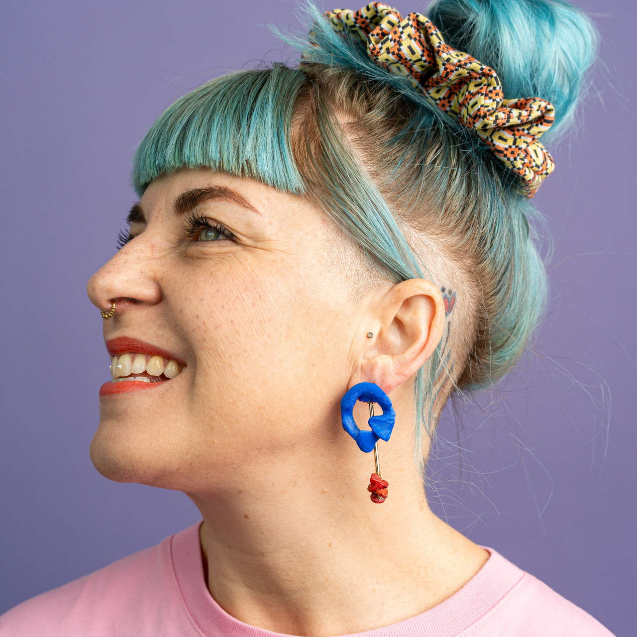 Orecchino con corallo blu -  - Le Conturbanti Concept Store