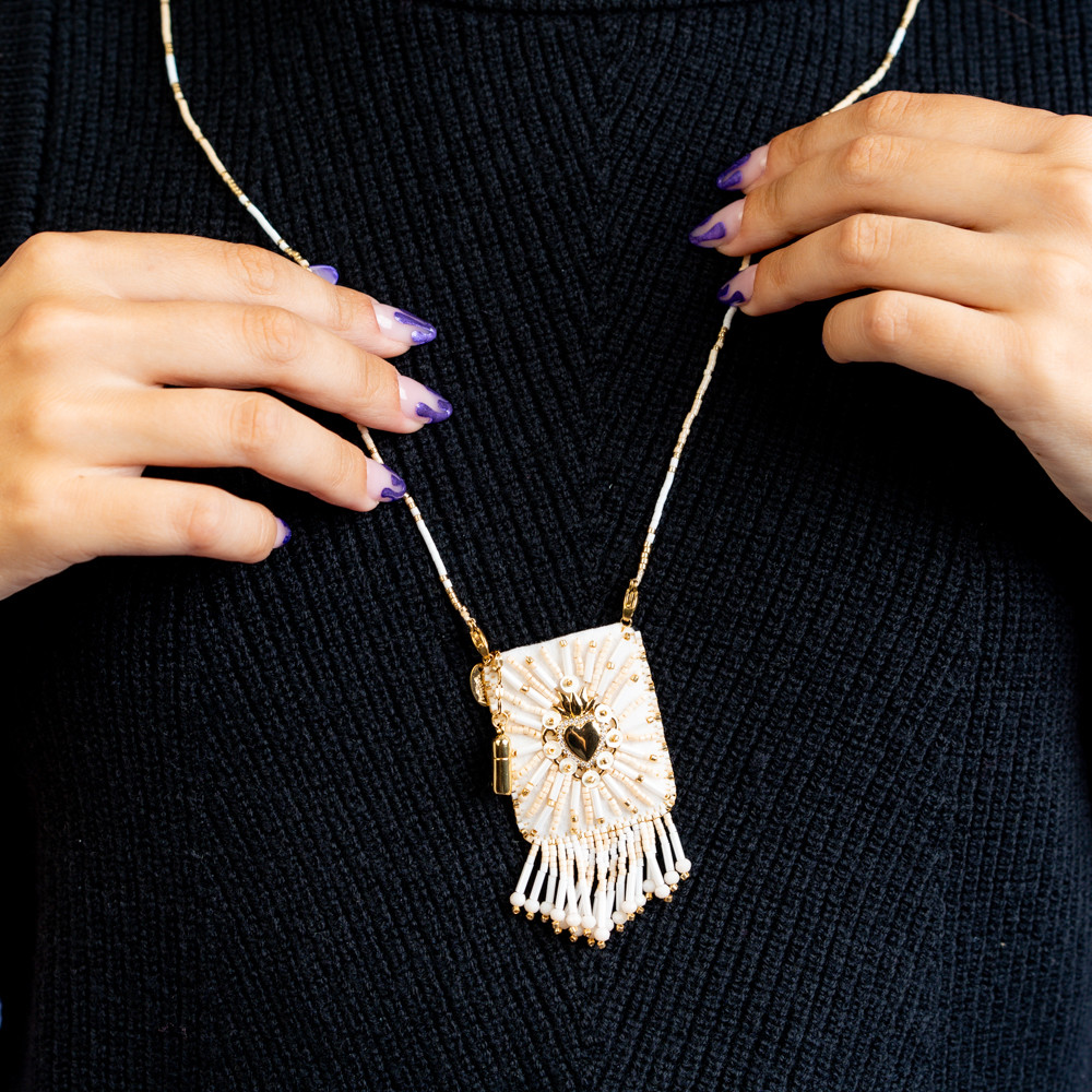 Collana perline cuore bianco -  - Le Conturbanti Concept Store