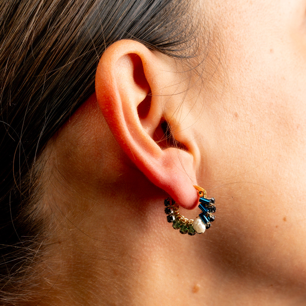 Creole Piccole Strass Tiffany -  - Le Conturbanti Concept Store