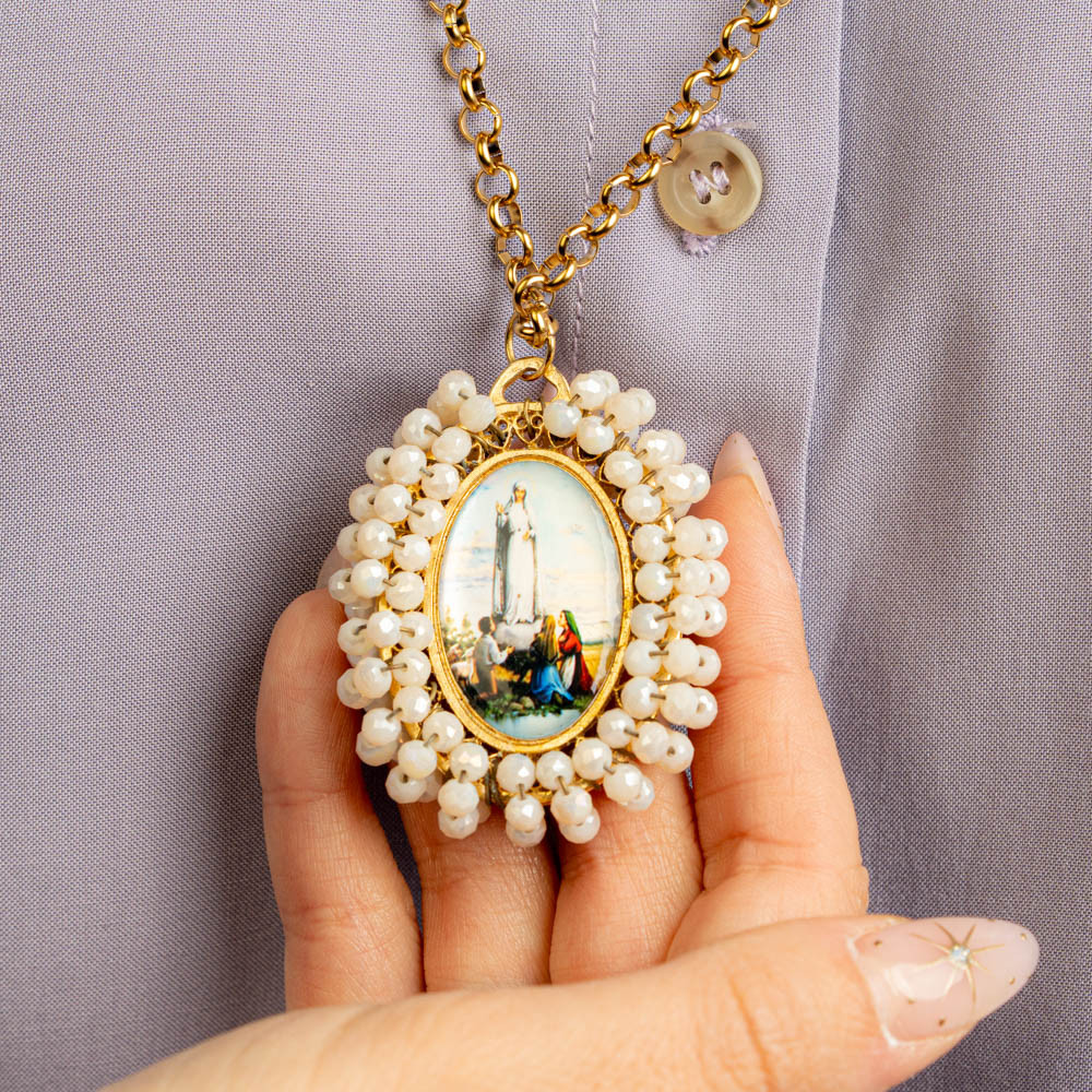 Collana della Madonna M Bianco Panna -  - Le Conturbanti Concept Store