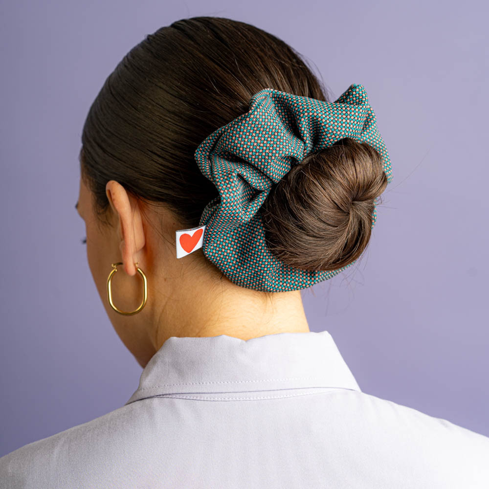 Scrunchie a pois azzurri e rosa -  - Le Conturbanti Concept Store