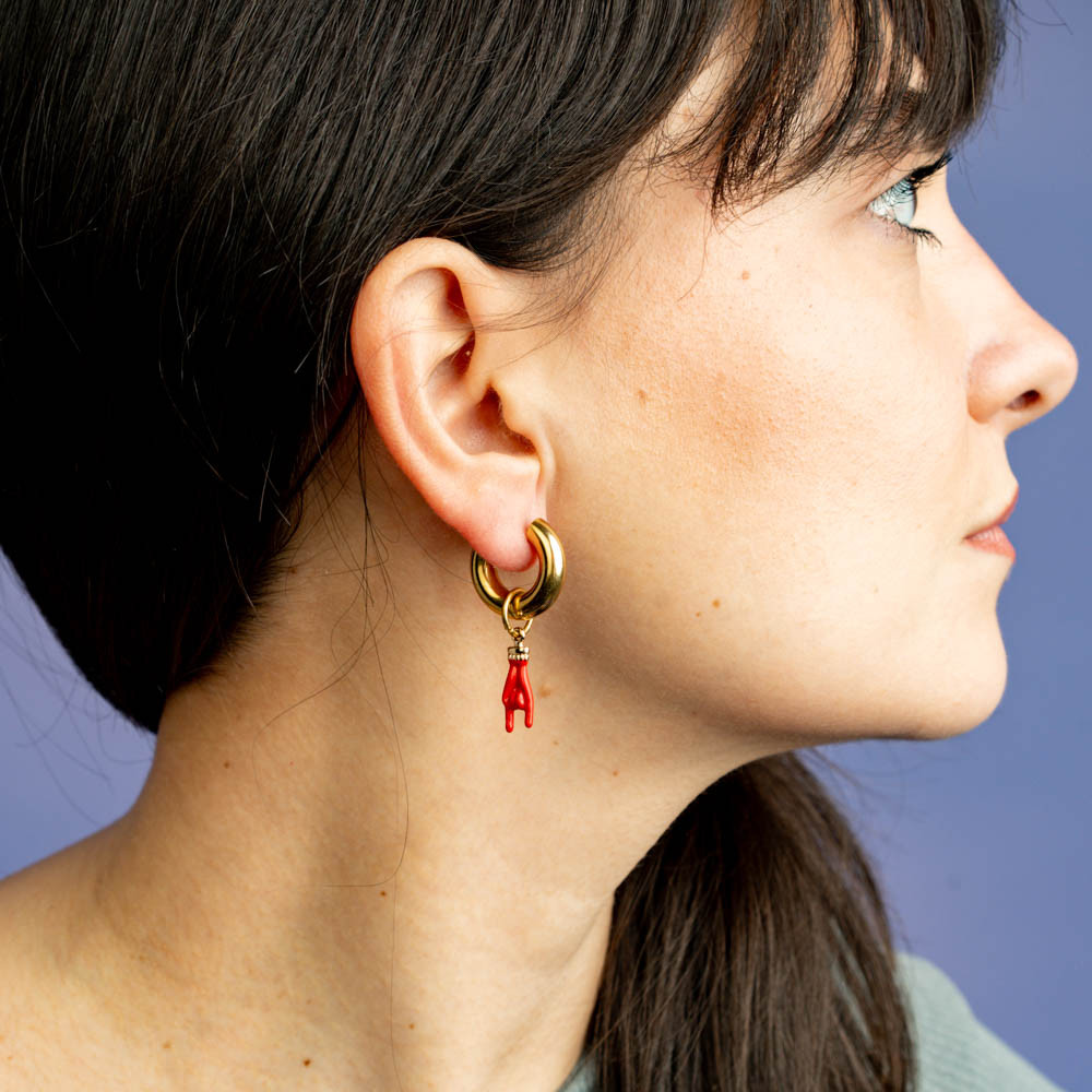 Orecchini spaiati corna rossi -  - Le Conturbanti Concept Store