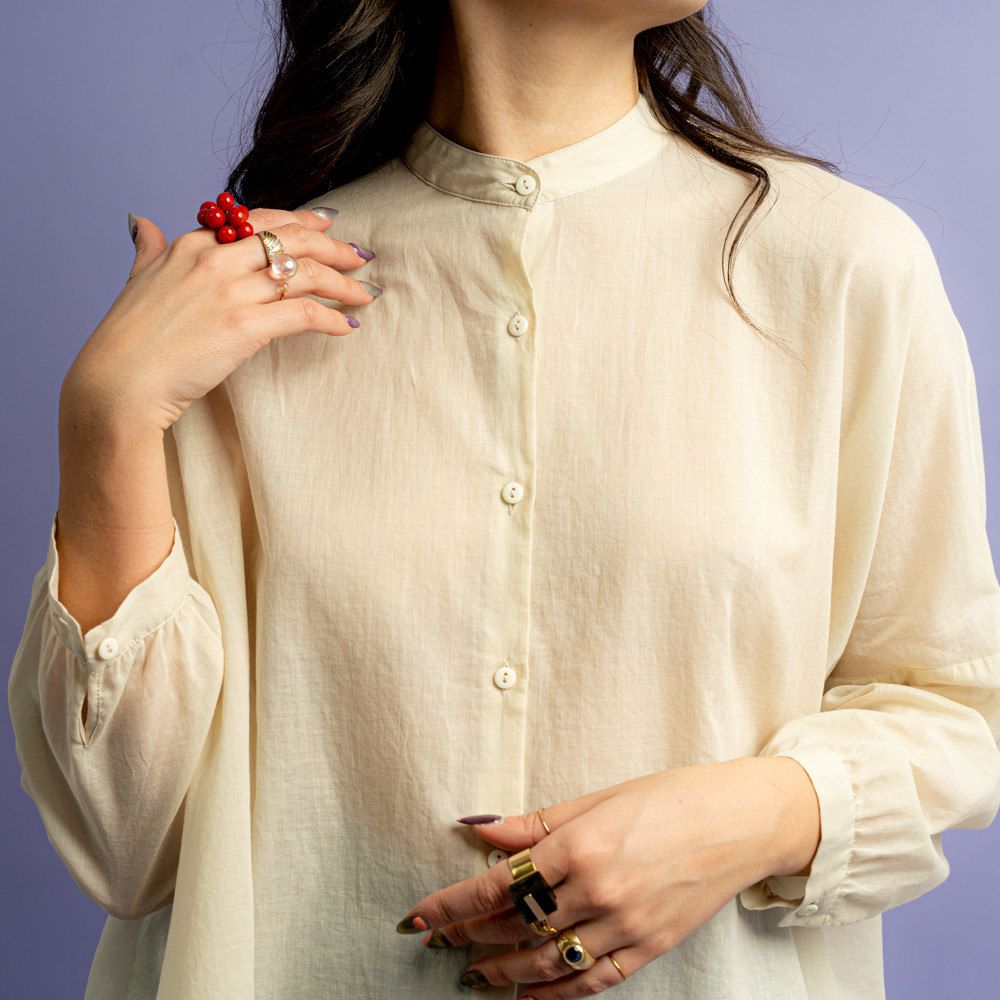 Camicia coreana crema -  - Le Conturbanti Concept Store