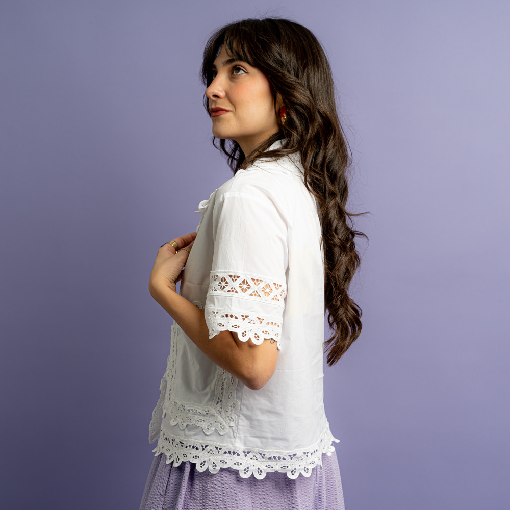 Camicia a maniche corte bianca -  - Le Conturbanti Concept Store