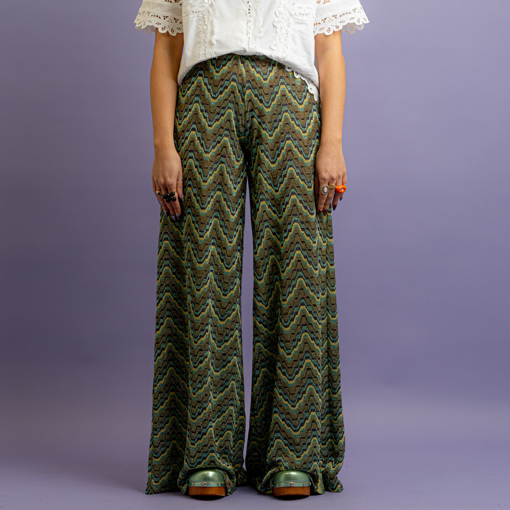 Pantaloni leggeri zig zag giallo -  - Le Conturbanti Concept Store