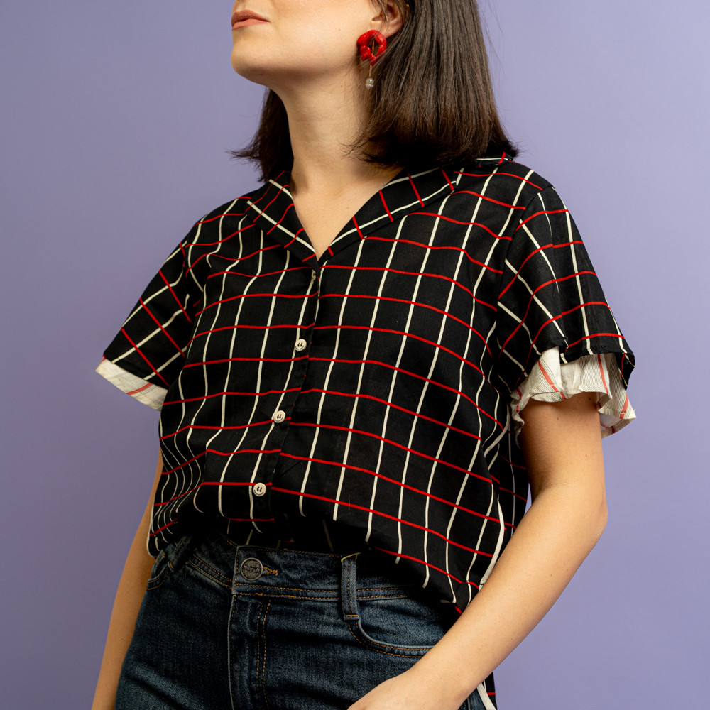 Camicia griglia nera -  - Le Conturbanti Concept Store