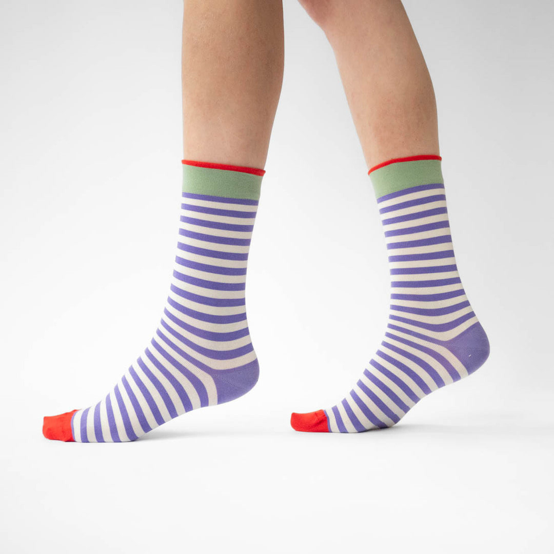 Calzini righe lilla -  - Le Conturbanti Concept Store