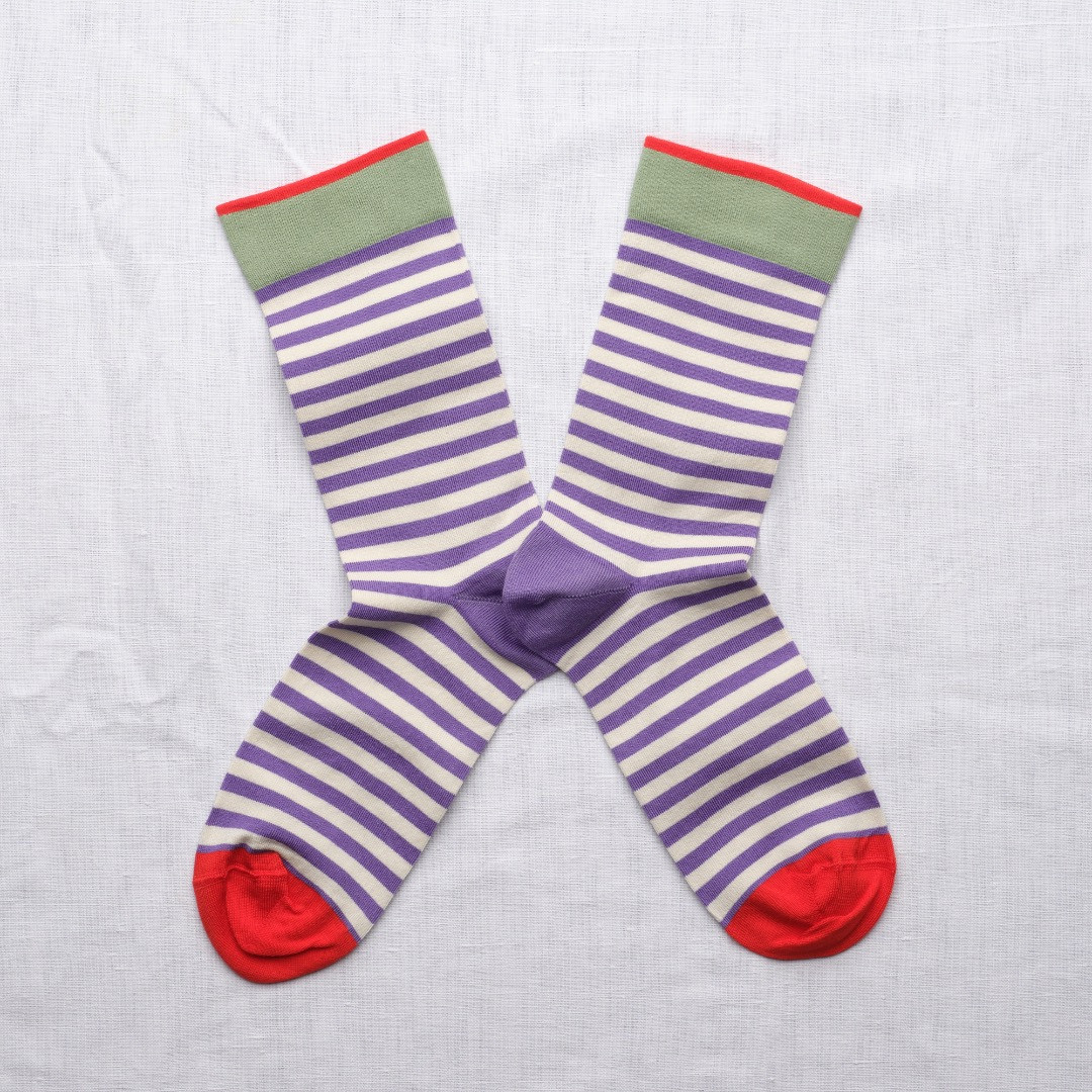 Calzini righe lilla -  - Le Conturbanti Concept Store