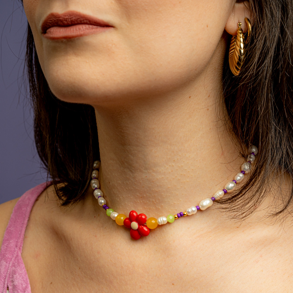 Choker fiore rosso -  - Le Conturbanti Concept Store