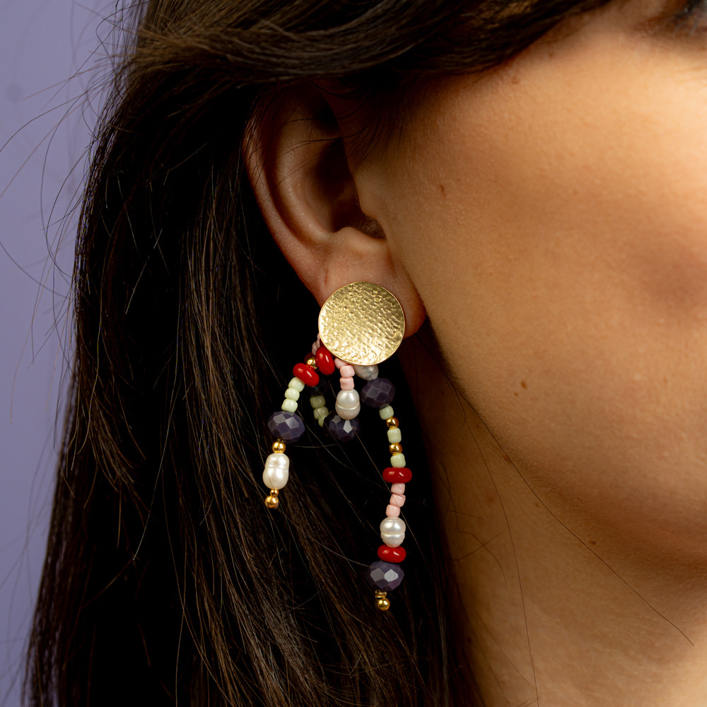 Orecchini mix di perle viola -  - Le Conturbanti Concept Store
