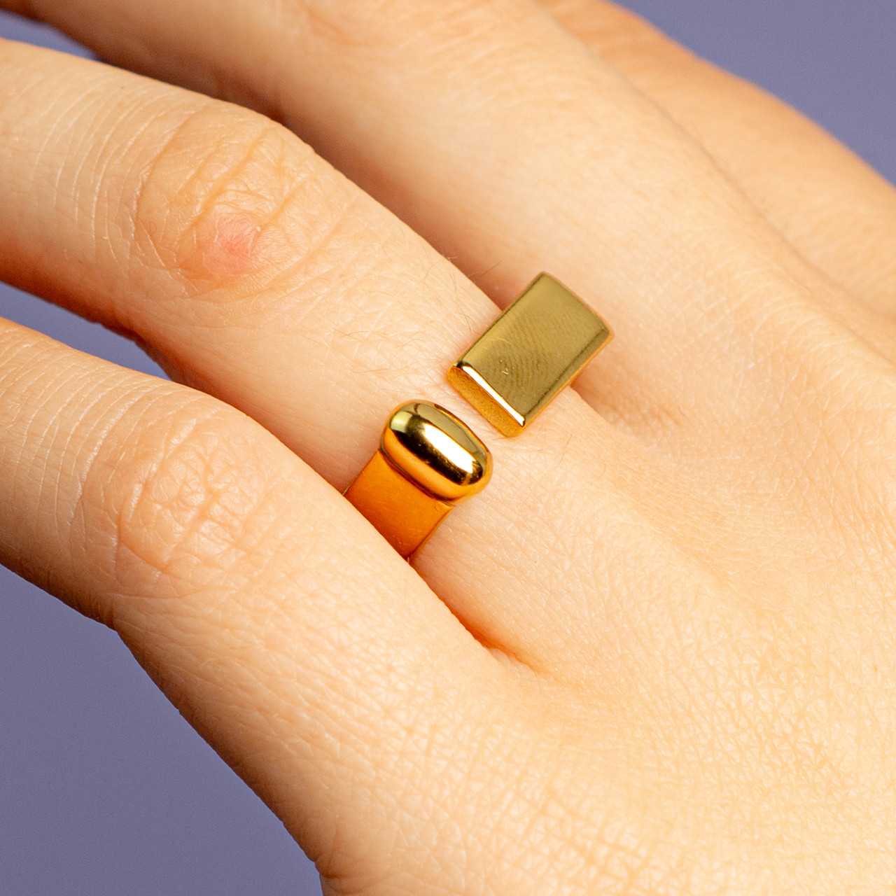 Anello rettangolo oro -  - Le Conturbanti Concept Store