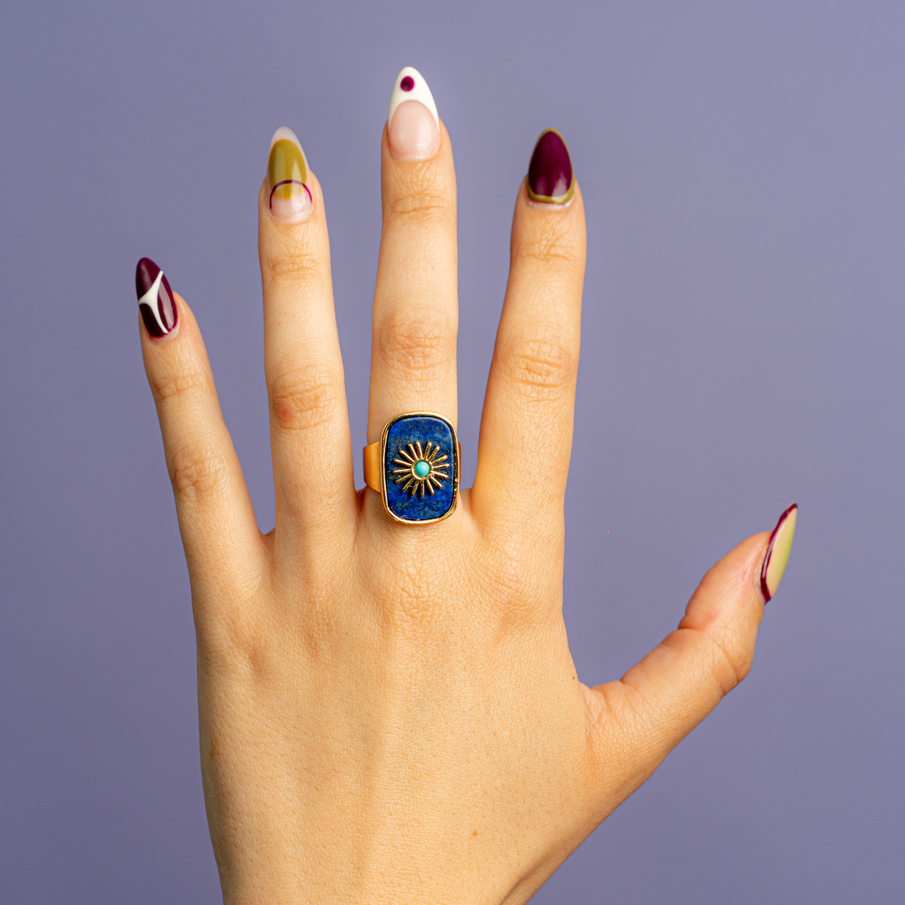Anello sole blu -  - Le Conturbanti Concept Store