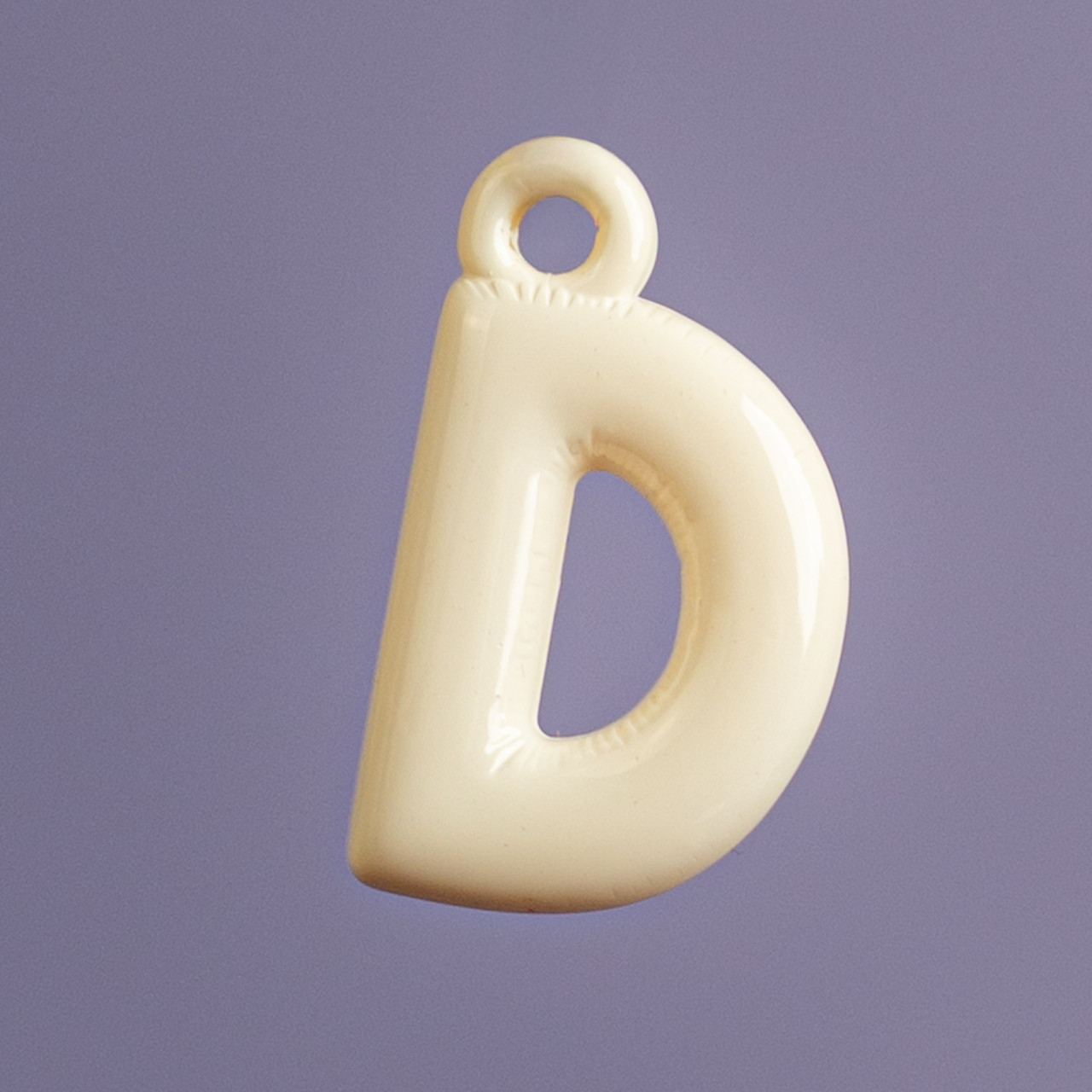Charm lettere colorate 2.0 - D bianco - Le Conturbanti Concept Store