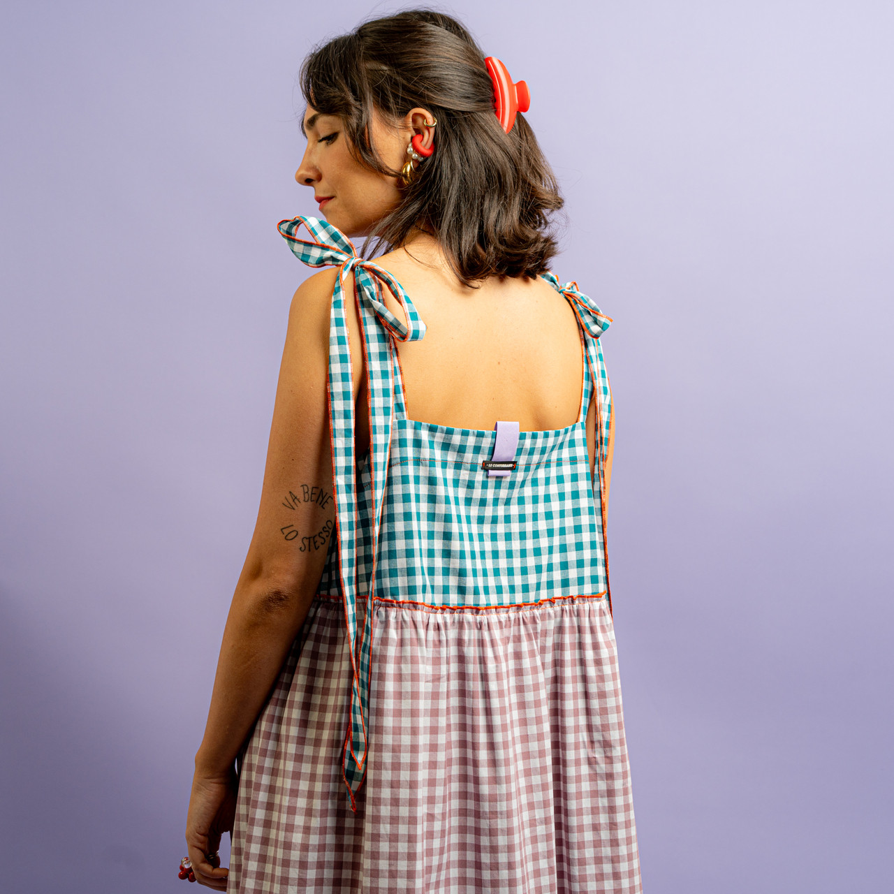 Abito fiocco picnic ottanio -  - Le Conturbanti Concept Store