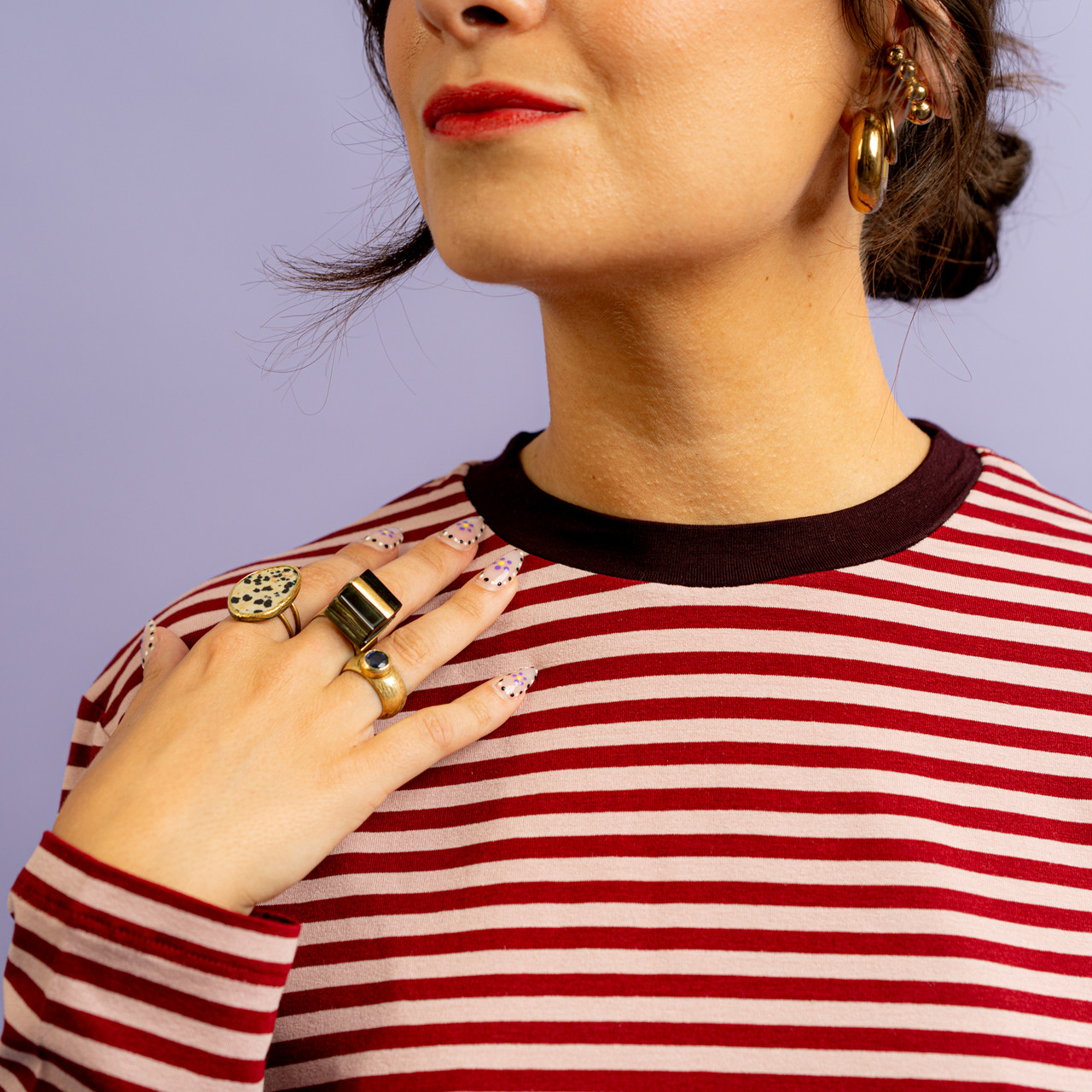 Maglia morbida a righe rosa e bordeaux -  - Le Conturbanti Concept Store