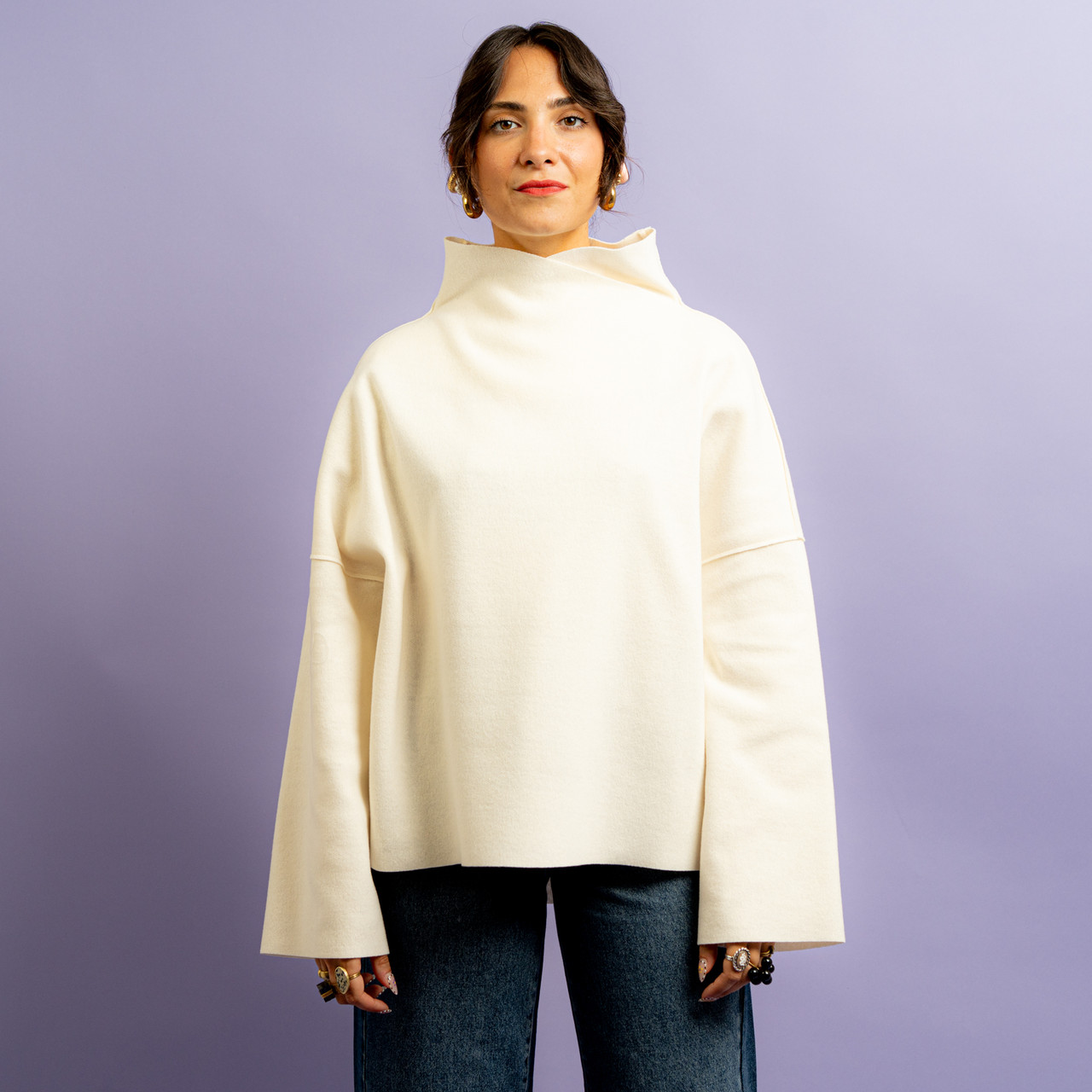 Maglione oversize bianco panna -  - Le Conturbanti Concept Store